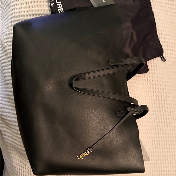 Yves Saint Laurent Black Leather Tote - Picture 5 of 14